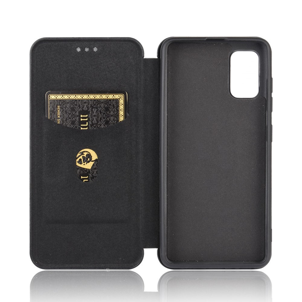 Carbon Fiber Skin Leather Auto-absorbed Shell for Samsung Galaxy A31