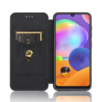 Carbon Fiber Skin Leather Auto-absorbed Shell for Samsung Galaxy A31