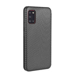 Carbon Fiber Skin Leather Auto-absorbed Shell for Samsung Galaxy A31