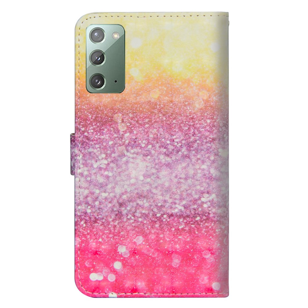 Light Spot Decor Mønster Tryk Læder Etui til Samsung Galaxy Note20/Note20 5G