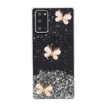 3D Butterfly Rhinestone Decor Epoxy TPU Case for Samsung Galaxy Note20 Ultra/Note20 Ultra 5G