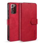 DG.MING Vintage PU Leather Wallet Stand Case for Samsung Galaxy Note20 4G/5G