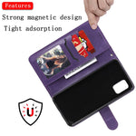 For Samsung Galaxy A31 Case 2 in 1 Detachable Magnetic Leather Wallet Mobile Cover with Strap
