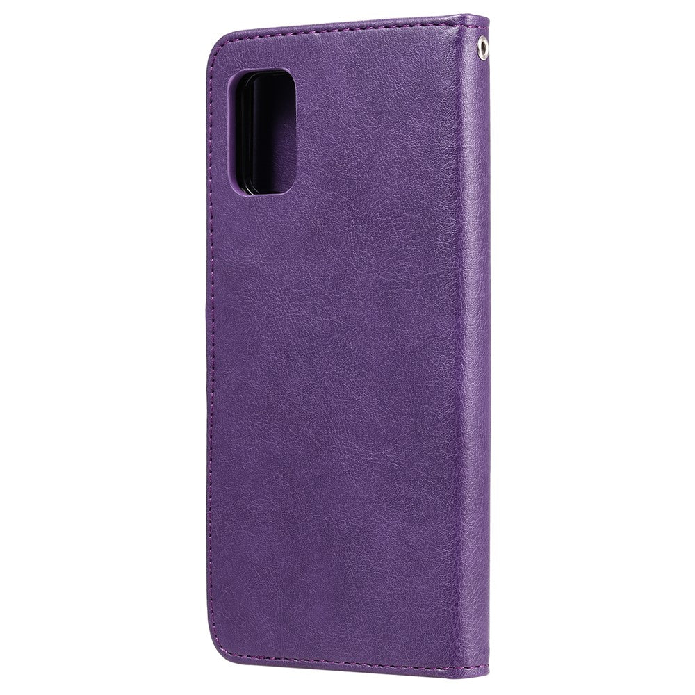For Samsung Galaxy A31 Case 2 in 1 Detachable Magnetic Leather Wallet Mobile Cover with Strap