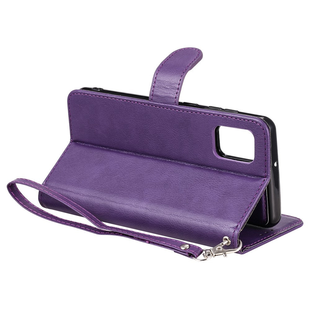 For Samsung Galaxy A31 Case 2 in 1 Detachable Magnetic Leather Wallet Mobile Cover with Strap