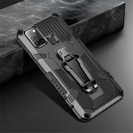Cool Warrior PC+TPU+Metal Hybrid Cover with Kickstand Belt Clip for Samsung Galaxy A21s