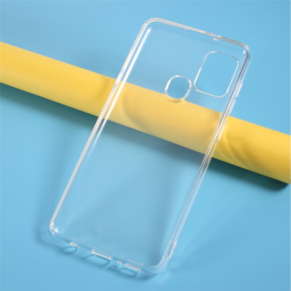Transparent skridsikkert, tykt, blødt TPU-cover til Samsung Galaxy A21s