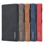 LC.IMEEKE Retro stil læder kortholder cover til Samsung Galaxy Note20 Ultra/Note20 Ultra 5G