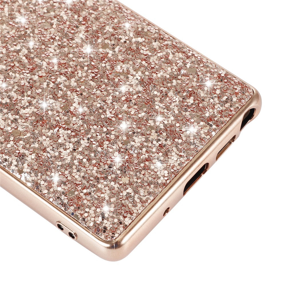 Glitterende pailletter belagt TPU-ramme + PC Hybrid Cover til Samsung Galaxy Note20 4G/5G