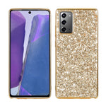 Glitterende pailletter belagt TPU-ramme + PC Hybrid Cover til Samsung Galaxy Note20 4G/5G