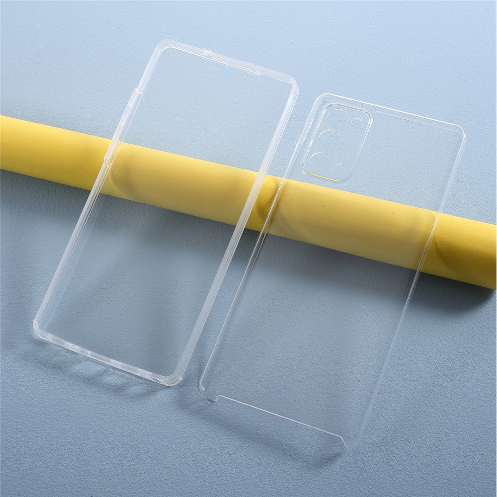 Hybrid PET + TPU + akryl fulddækkende gennemsigtigt cover til Samsung Galaxy Note20 4G/5G