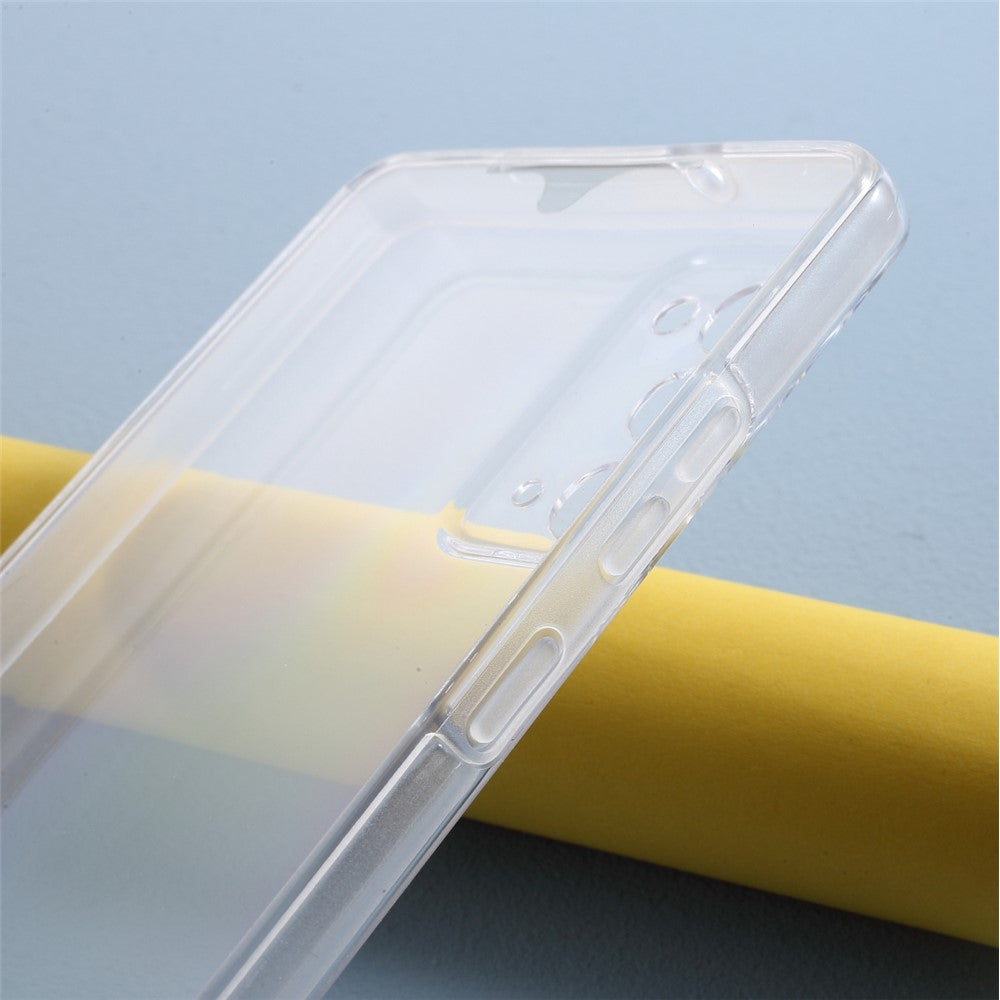 Hybrid PET + TPU + akryl fulddækkende gennemsigtigt cover til Samsung Galaxy Note20 4G/5G