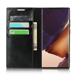 Crazy Horse Genuine Leather Wallet Cover Case for Samsung Galaxy Note20 Ultra/Note20 Ultra 5G