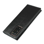 Crazy Horse Genuine Leather Wallet Cover Case for Samsung Galaxy Note20 Ultra/Note20 Ultra 5G