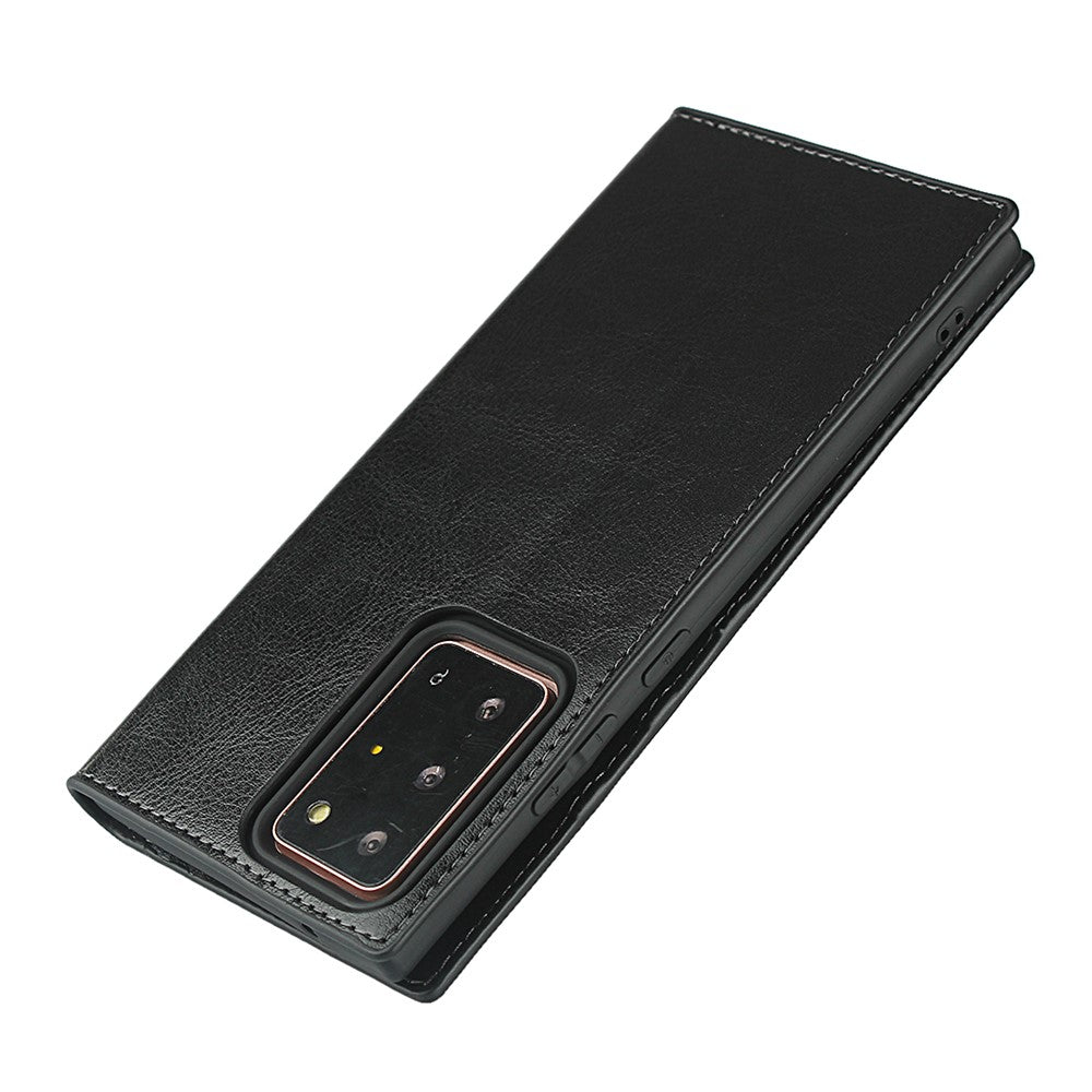 Crazy Horse Genuine Leather Wallet Cover Case for Samsung Galaxy Note20 Ultra/Note20 Ultra 5G