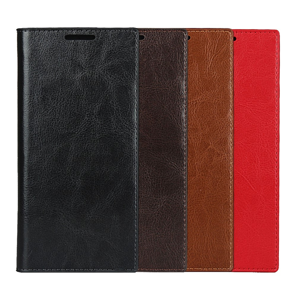 Crazy Horse Genuine Leather Wallet Cover Case for Samsung Galaxy Note20 Ultra/Note20 Ultra 5G
