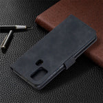 BINFEN COLOR For Samsung Galaxy A21s Phone Cases Wallet Stand Geometry Imprint Leather Cover
