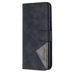 BINFEN COLOR For Samsung Galaxy A21s Phone Cases Wallet Stand Geometry Imprint Leather Cover
