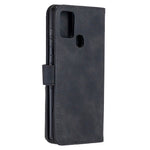 BINFEN COLOR For Samsung Galaxy A21s Phone Cases Wallet Stand Geometry Imprint Leather Cover