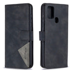 BINFEN COLOR For Samsung Galaxy A21s Phone Cases Wallet Stand Geometry Imprint Leather Cover