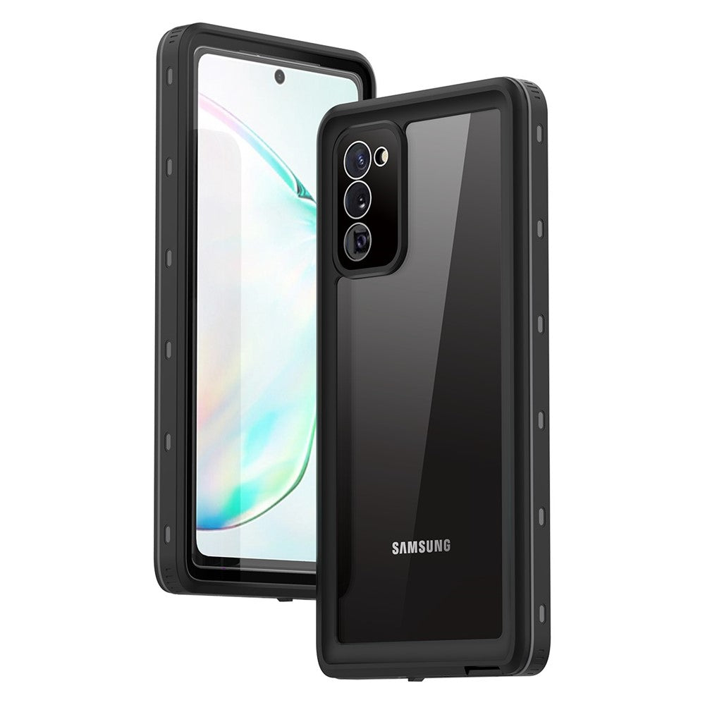 REDPEPPER for Samsung Galaxy Note20 4G/5G IP68 Waterproof Phone Case [Support Fingerprint Unlock ] [Clear Back]