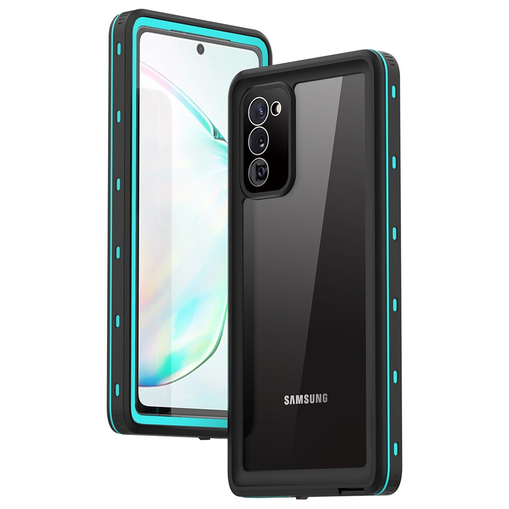 REDPEPPER for Samsung Galaxy Note20 4G/5G IP68 Waterproof Phone Case [Support Fingerprint Unlock ] [Clear Back]