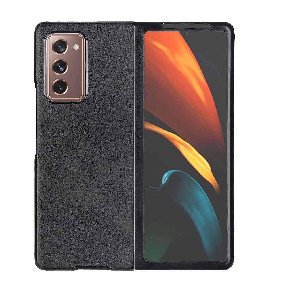 Leather Coated Hard PC Case for Samsung Galaxy Z Fold2 5G