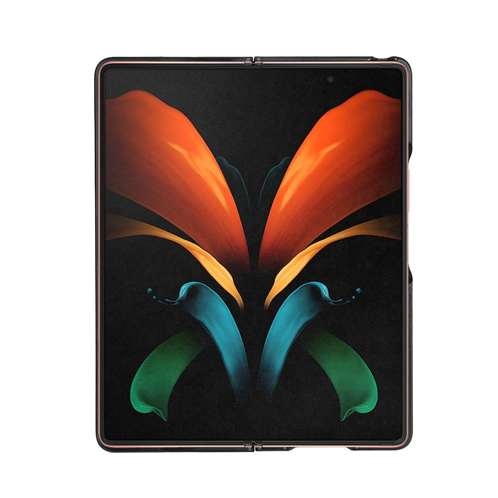 Leather Coated Hard PC Case for Samsung Galaxy Z Fold2 5G