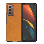 Leather Coated Hard PC Case for Samsung Galaxy Z Fold2 5G