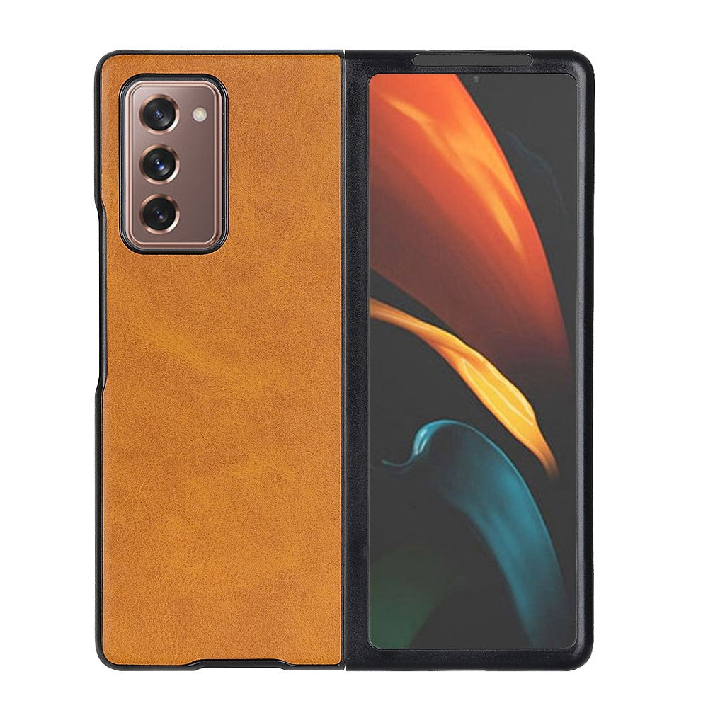 Leather Coated Hard PC Case for Samsung Galaxy Z Fold2 5G