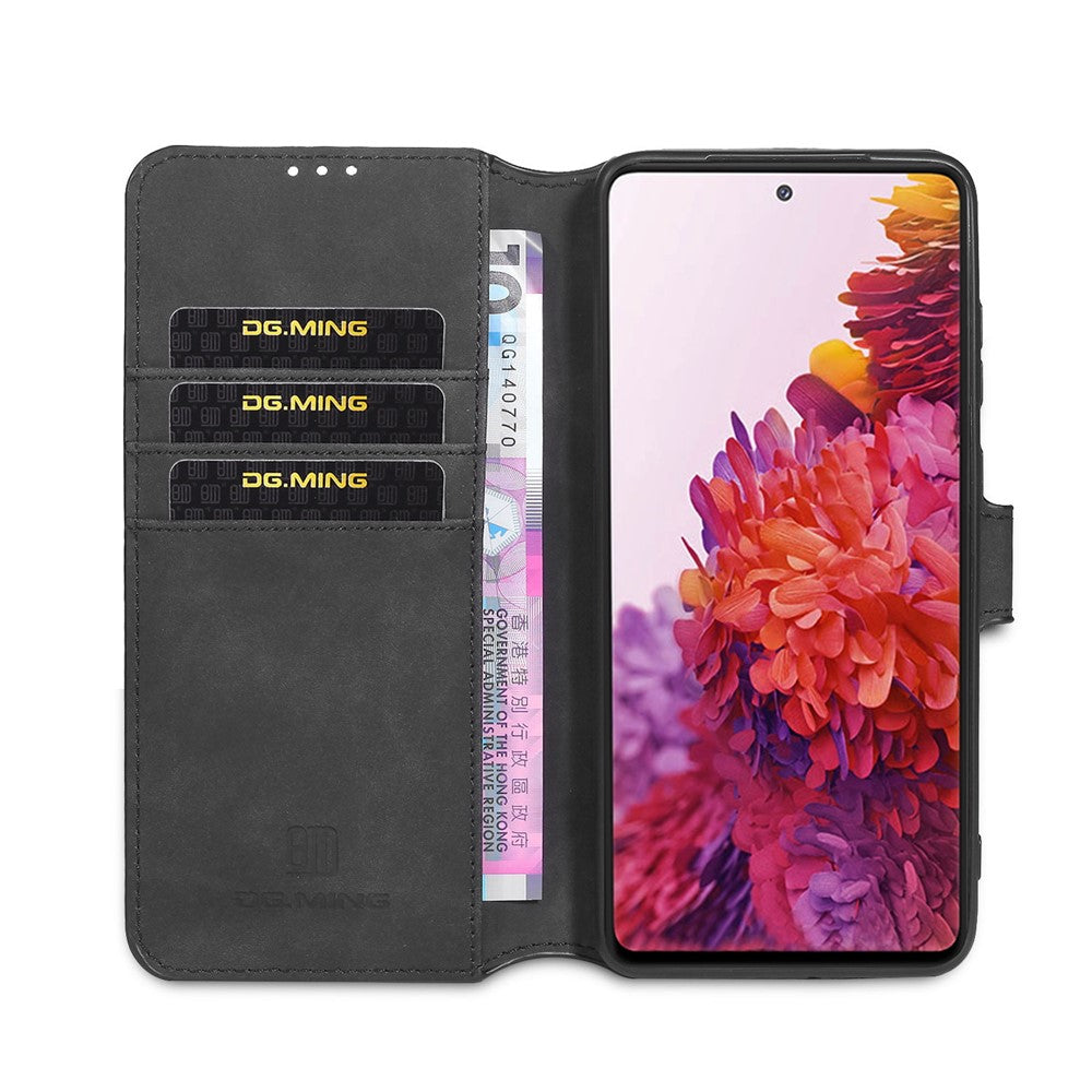 DG.MING Mobilskal till Samsung Galaxy S20 FE 4G/5G/S20 Lite/S20 FE 2022 Retro Style Läder Plånboksfodral