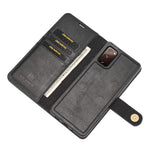 DG.MING Detachable 2-in-1 Split Leather Wallet Shell + PC Back Case for Samsung Galaxy S20 FE 4G / 5G / S20 Lite / S20 FE 2022