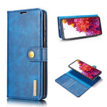 DG.MING Detachable 2-in-1 Split Leather Wallet Shell + PC Back Case for Samsung Galaxy S20 FE 4G / 5G / S20 Lite / S20 FE 2022
