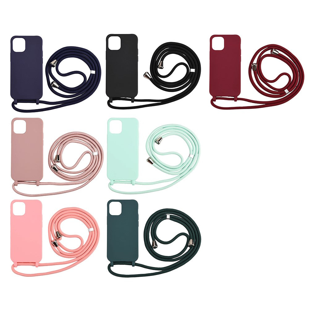 Mjukt TPU-skal med multifunktionsrem för iPhone 12/12 Pro-fodral
