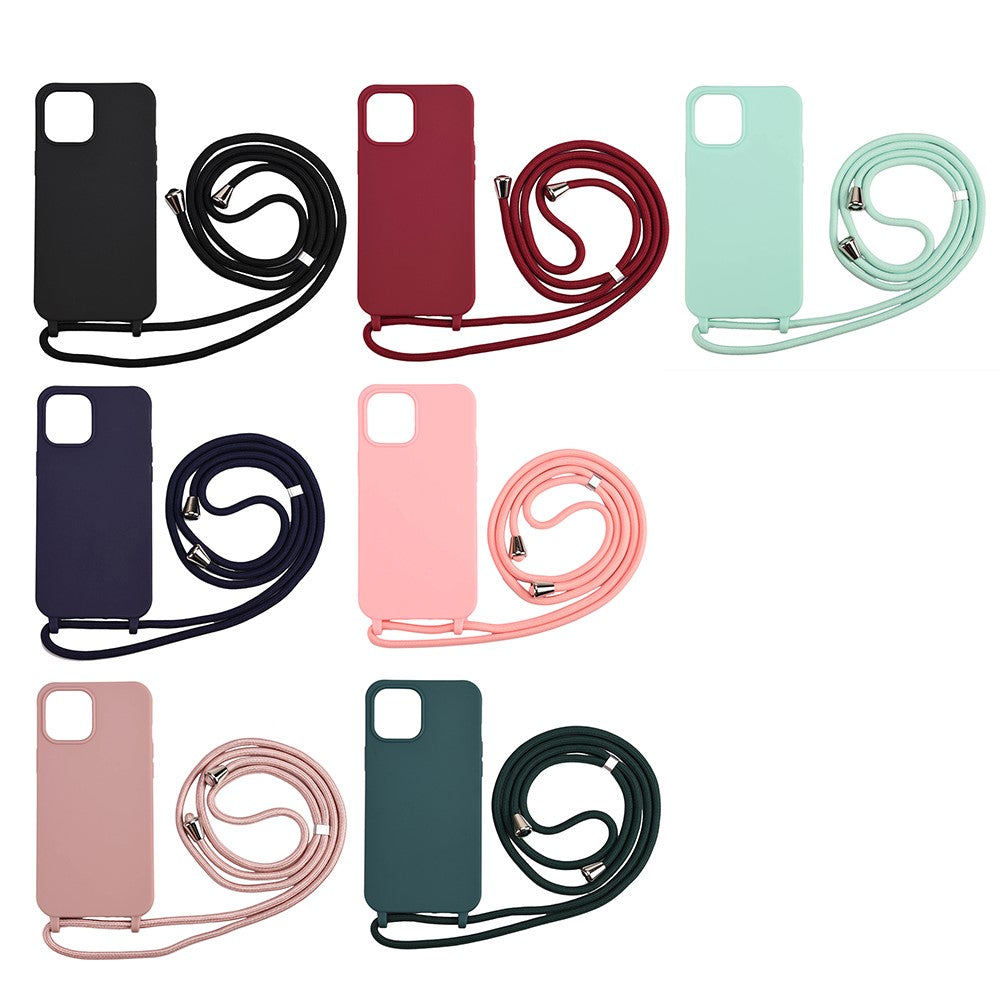 Soft TPU Case with Multi-function Lanyard for iPhone 12 Pro Max Phone Cover