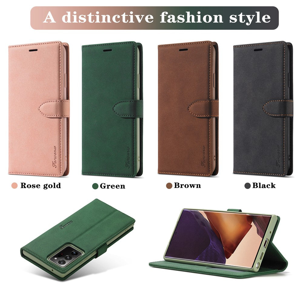 FORWENW F1 Series læderpung med standercover til Samsung Galaxy Note20 4G/5G