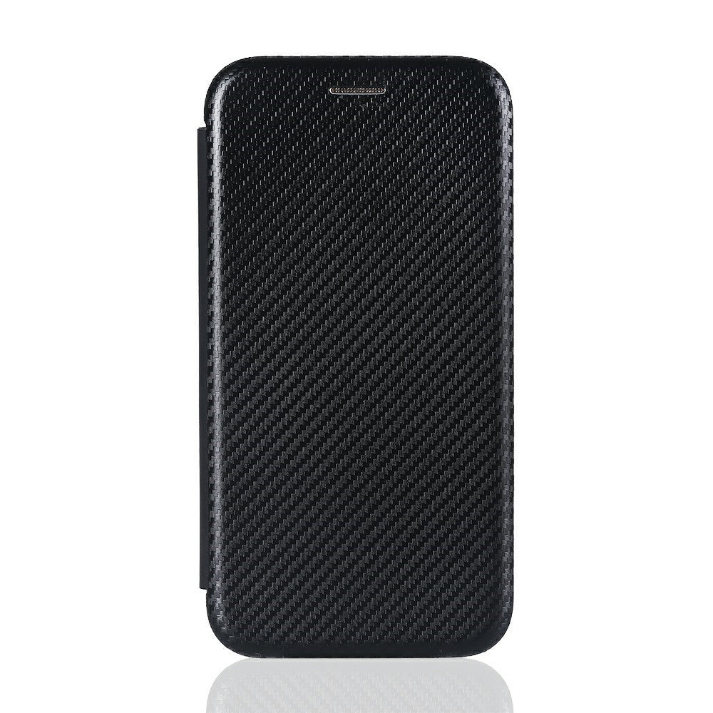 For Samsung Galaxy A42 5G Carbon Fiber Texture Leather Phone Case Auto-absorbed Phone Flip Protective Cover with Card Holder