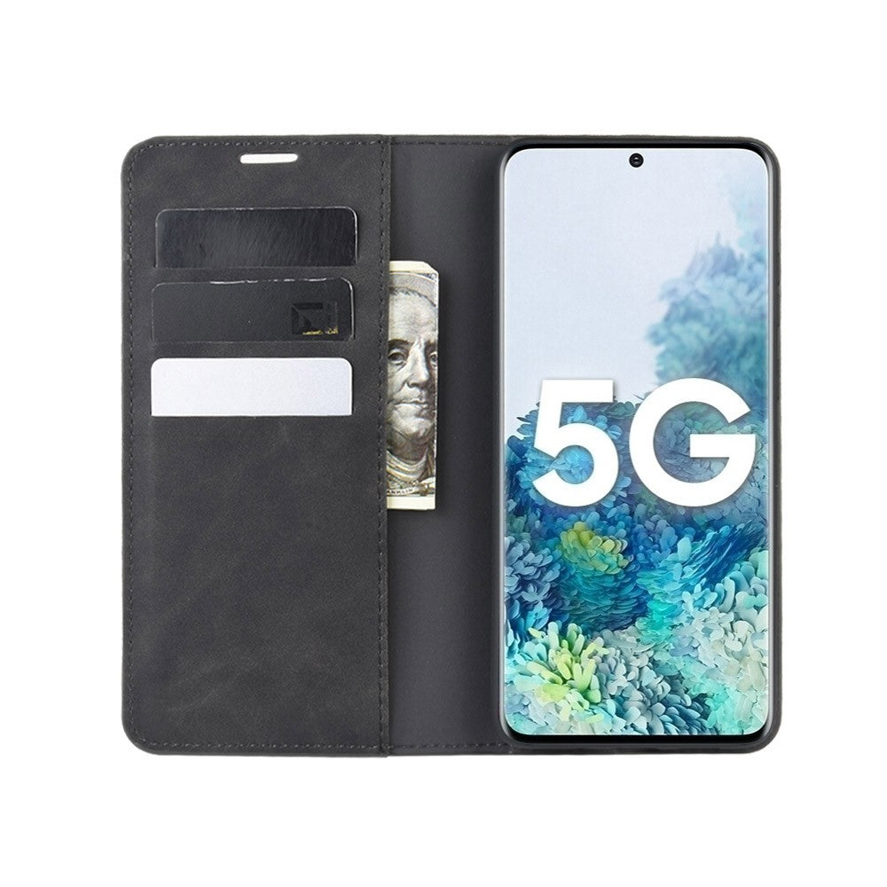 Silky Touch Leather Shell Case for Samsung Galaxy S20 FE 4G / FE 5G / S20 Lite / S20 FE 2022