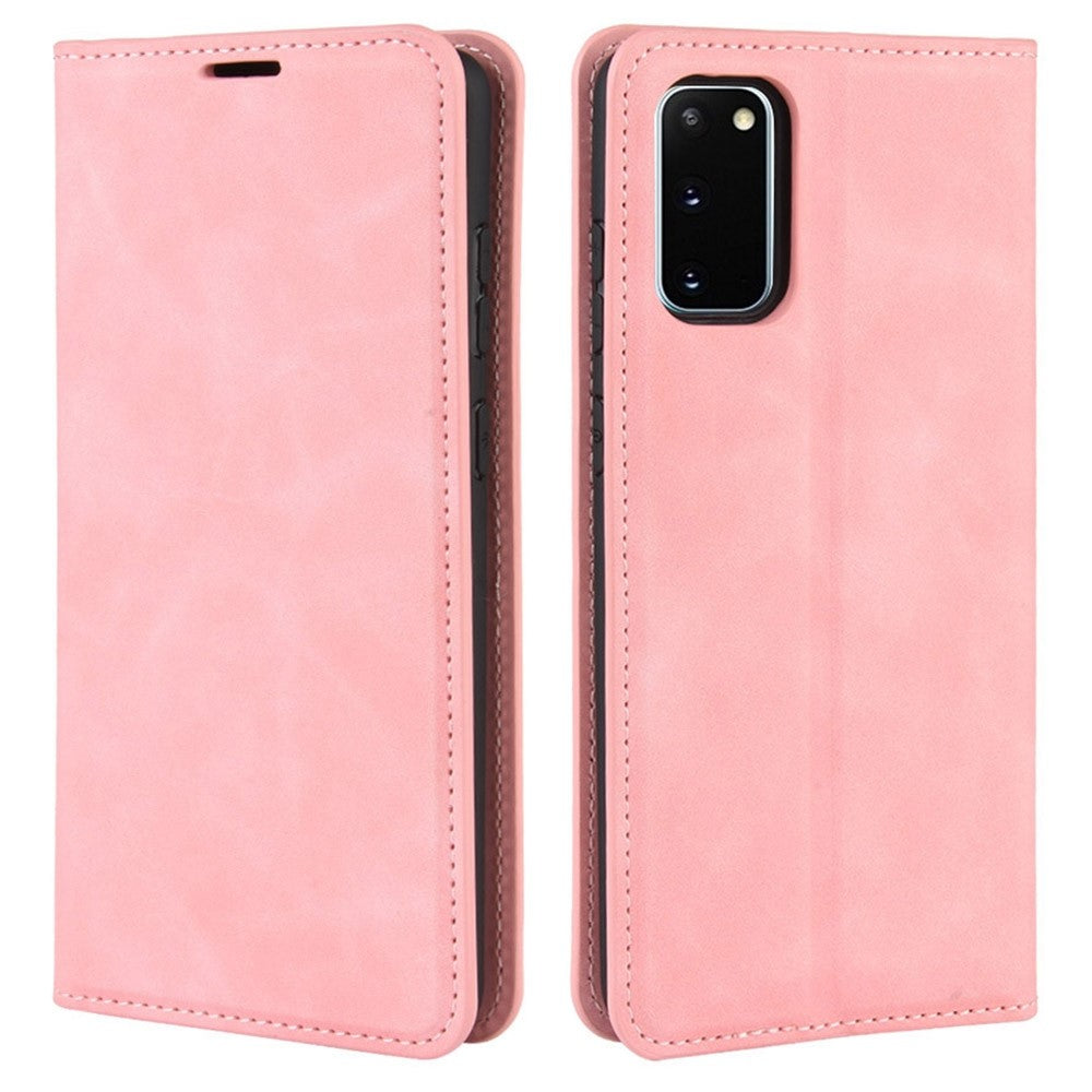 Silky Touch Leather Shell Case for Samsung Galaxy S20 FE 4G / FE 5G / S20 Lite / S20 FE 2022
