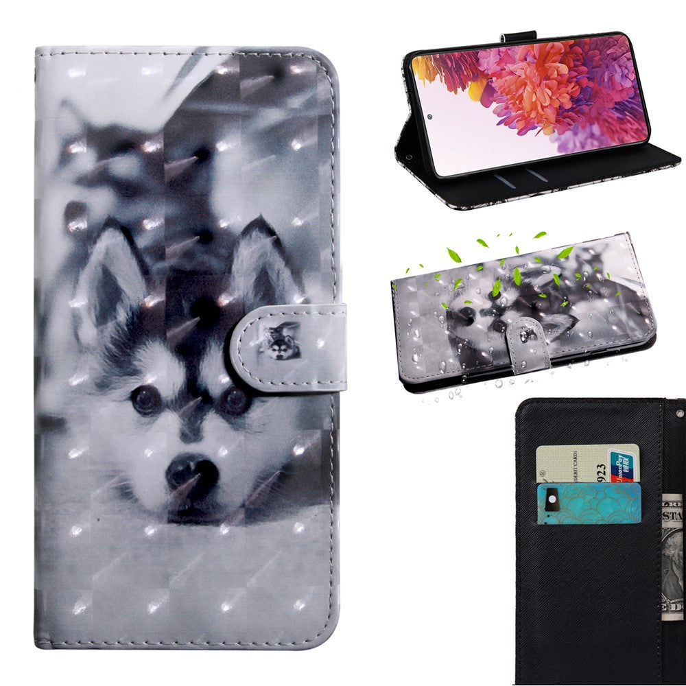 Light Spot Decor Pattern Printing Wallet Stand Leather Cover Case for Samsung Galaxy S20 FE 4G/FE 5G/S20 Lite/S20 FE 2022