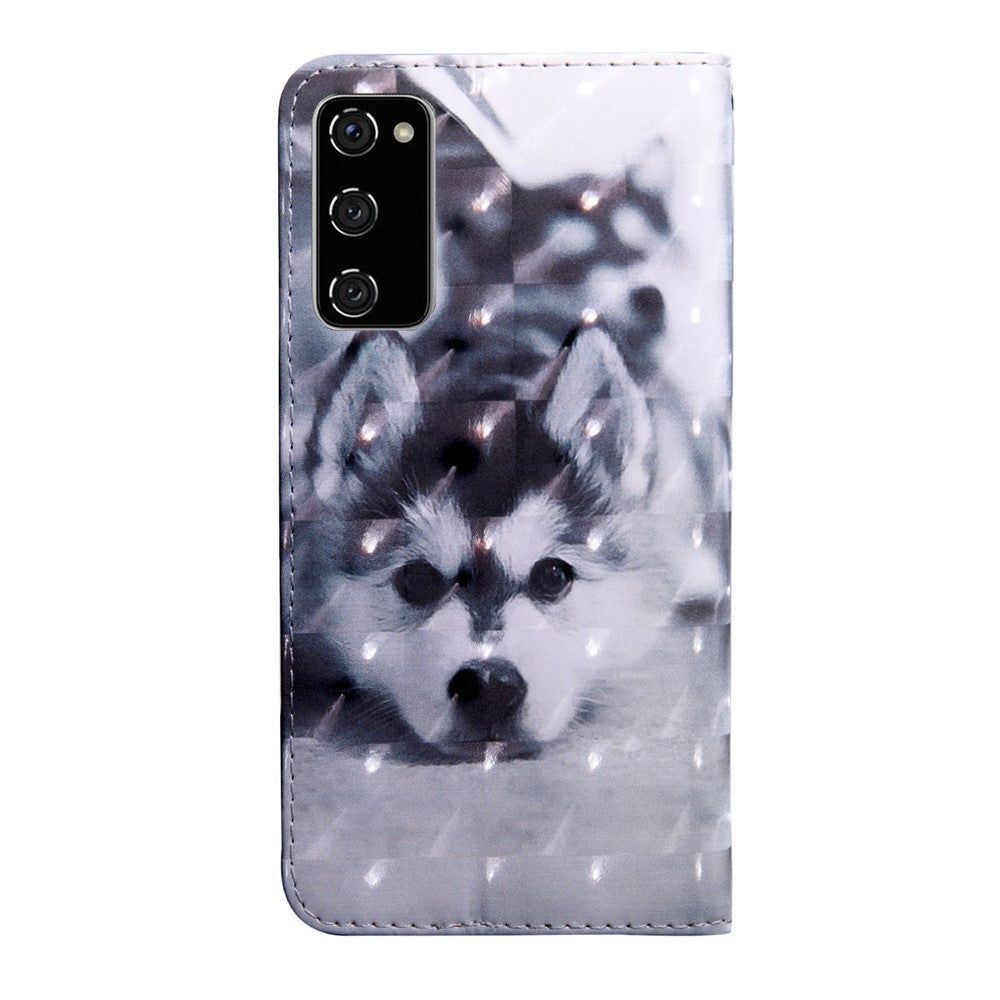 Light Spot Decor Pattern Printing Wallet Stand Leather Cover Case for Samsung Galaxy S20 FE 4G/FE 5G/S20 Lite/S20 FE 2022