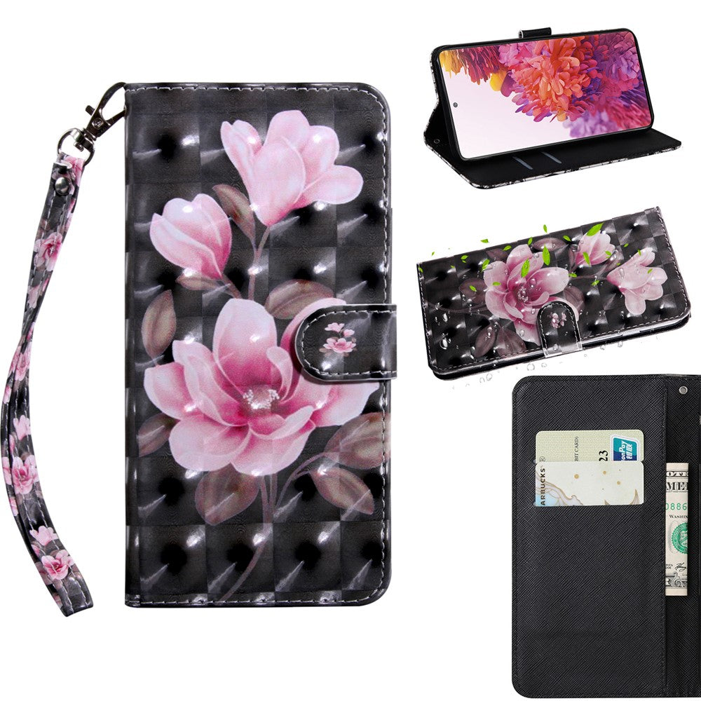Light Spot Decor Pattern Printing Wallet Stand Leather Cover Case for Samsung Galaxy S20 FE 4G/FE 5G/S20 Lite/S20 FE 2022