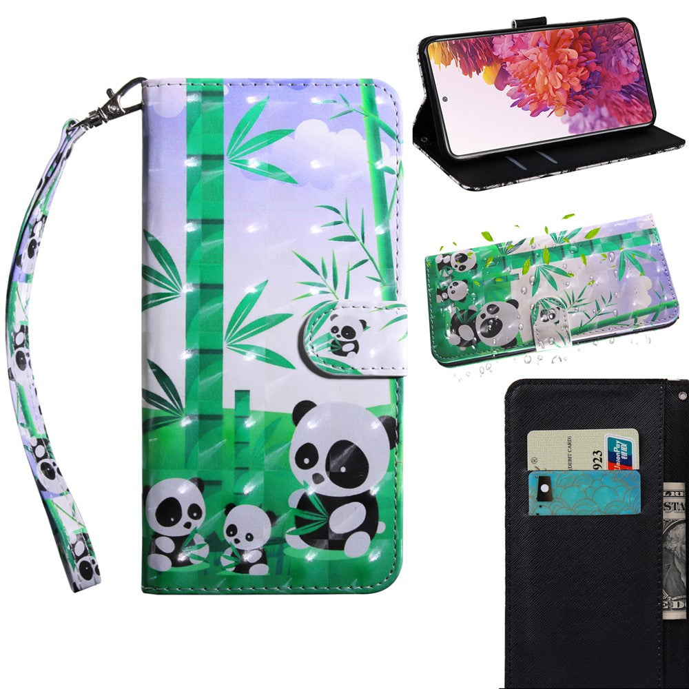 Light Spot Decor Pattern Printing Wallet Stand Leather Cover Case for Samsung Galaxy S20 FE 4G/FE 5G/S20 Lite/S20 FE 2022