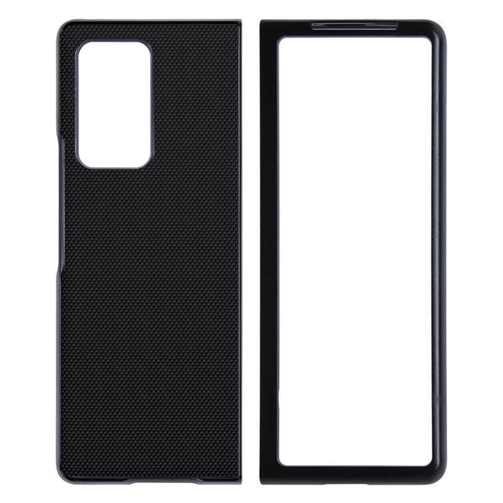 Blødt silikonecover med nylontekstur til Samsung Galaxy Z Fold2 5G
