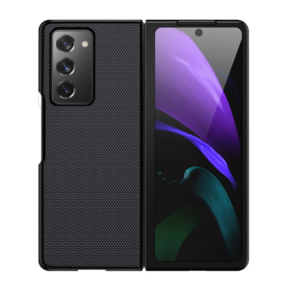 Blødt silikonecover med nylontekstur til Samsung Galaxy Z Fold2 5G