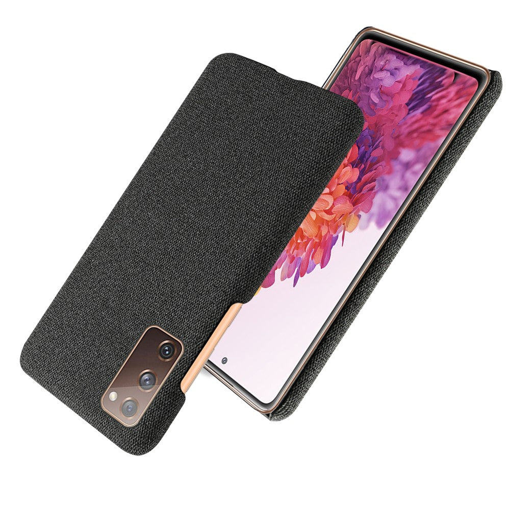 Cloth Texture Plastic Back Case for Samsung Galaxy S20 FE 4G/FE 5G/S20 Lite/S20 FE 2022