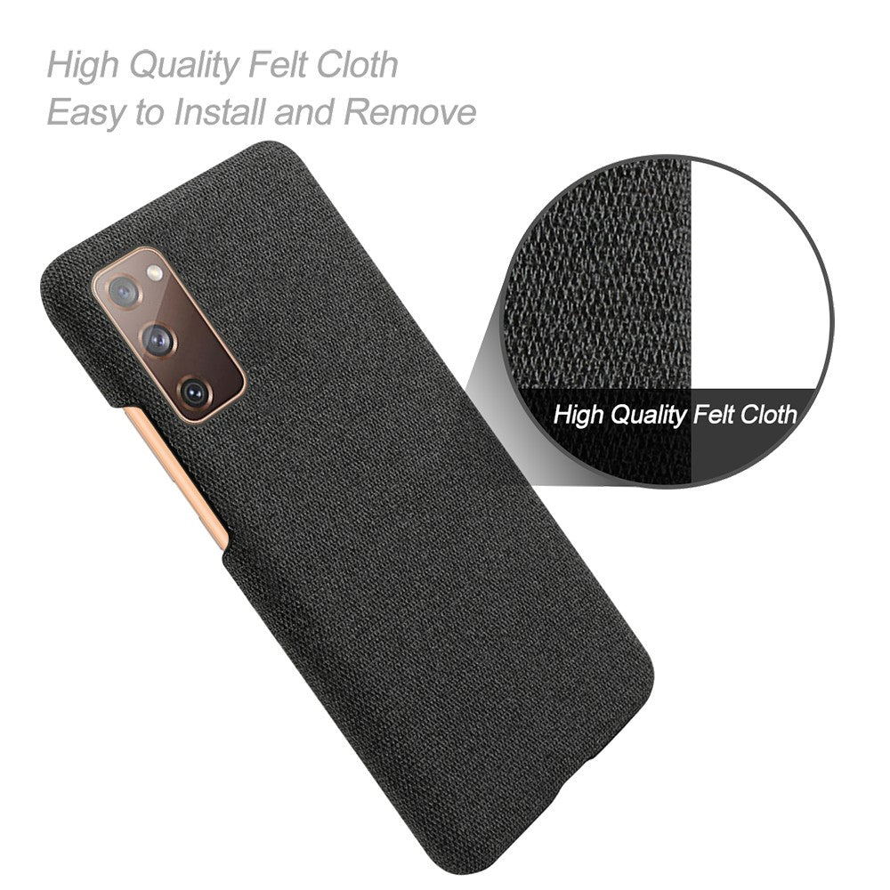 Cloth Texture Plastic Back Case for Samsung Galaxy S20 FE 4G/FE 5G/S20 Lite/S20 FE 2022