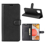 Litchi Texture Wallet Stand Leather Shell Protective Cover for Samsung Galaxy A42 5G
