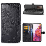 Embossed Mandala Flower Wallet Leather Shell for Samsung Galaxy S20 FE 4G/FE 5G/S20 Lite/S20 FE 2022