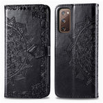 Embossed Mandala Flower Wallet Leather Shell for Samsung Galaxy S20 FE 4G/FE 5G/S20 Lite/S20 FE 2022